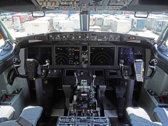 The cockpit of a grounded Lion Air Boeing Co. 737 Max 8  20190320