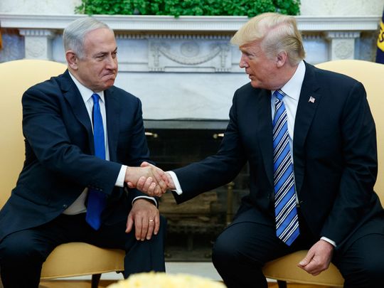 Benjamin Netanyahu with Trump