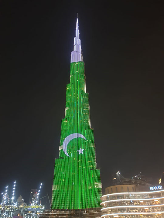 Burj Khalifa Pakistan National Day