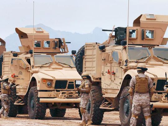 Coalition troops in action in Yemen.