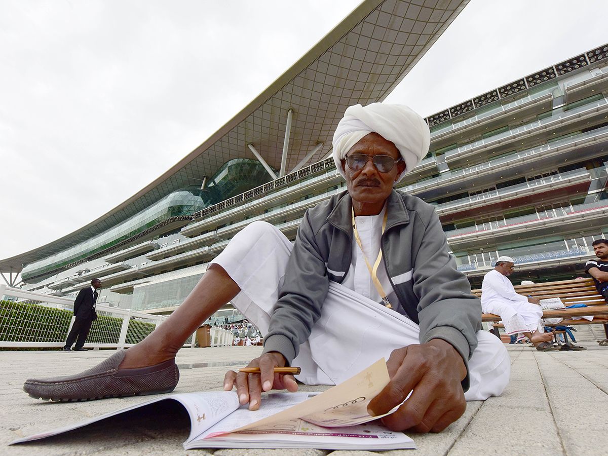 A Sudanese racegoer