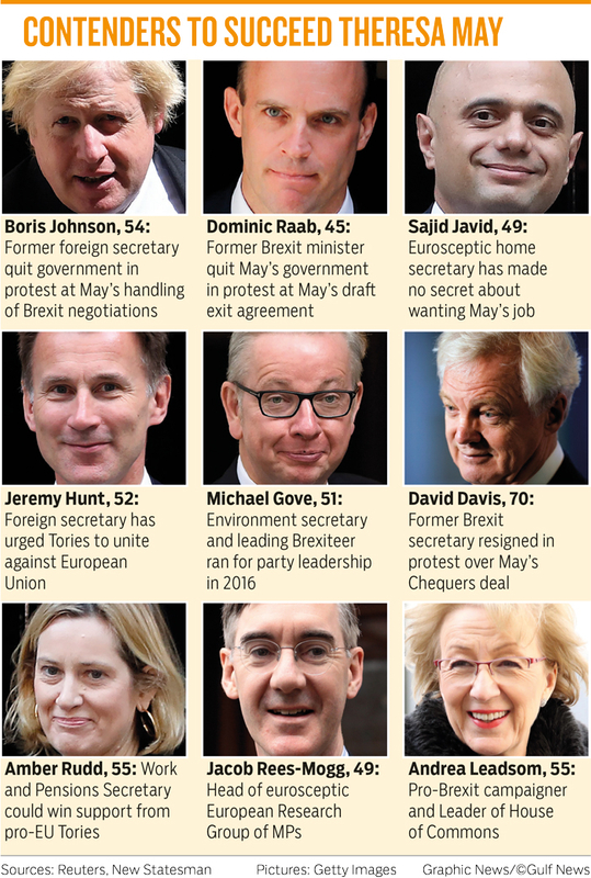 CONTENDERS TO SUCCEED THERESA MAY