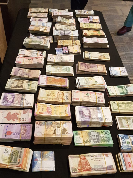 The money recovered from the suspects