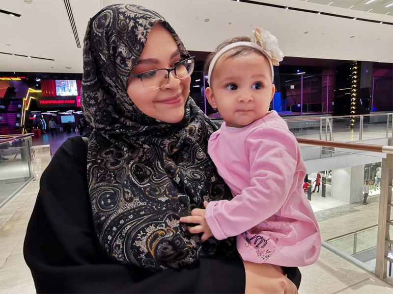 Samihah Zaman with her daughter
