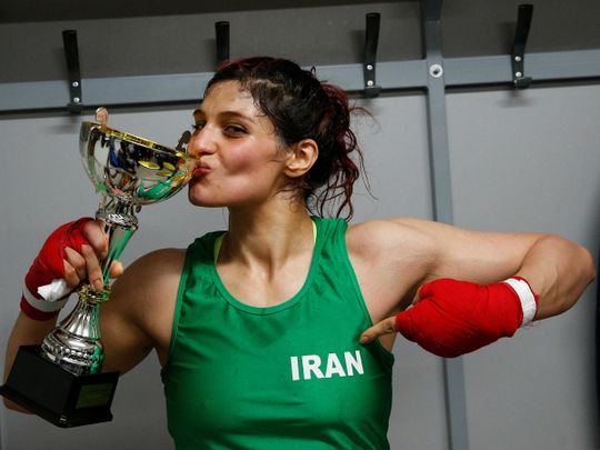 Iranian boxer Sadaf Khadem
