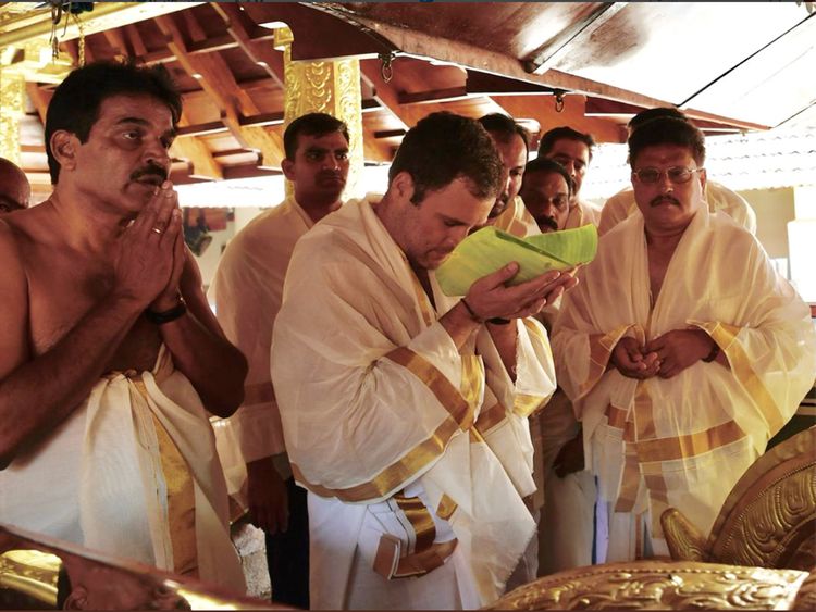 Rahul Gandhi prays at the incredible Thirunelli Temple in Wayanad