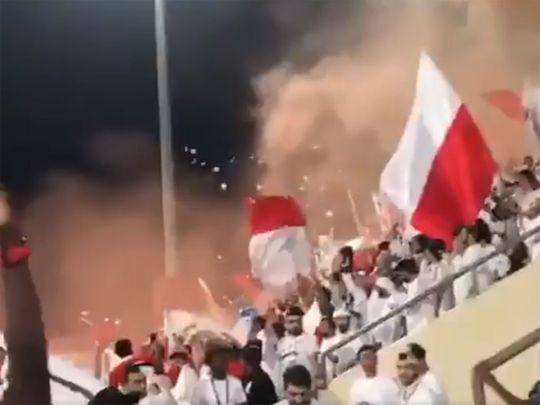 Football hooligans at Sharjah stadium