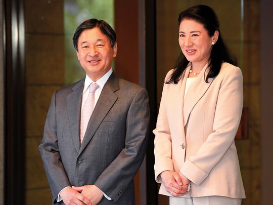 Japanese Crown Prince Naruhito (left) and Crown Princess Masako