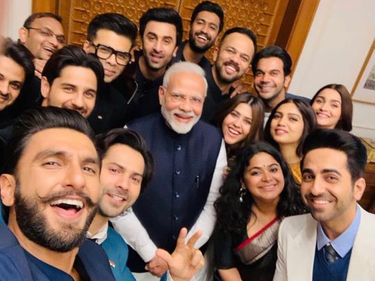 Modi with Bollywood actors