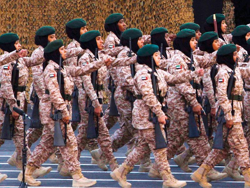 The women soldiers of UAE Armed Forces