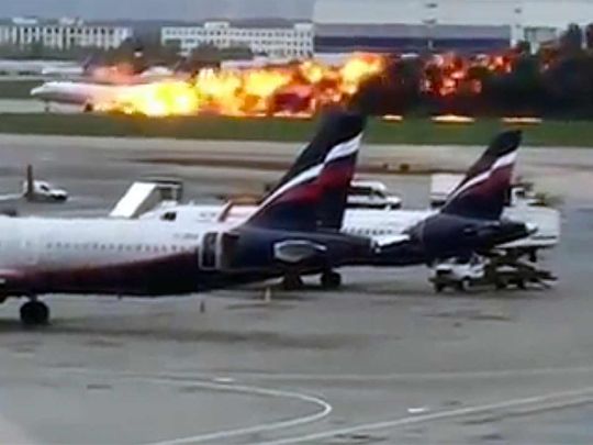Aeroflot Airlines fire 20190507