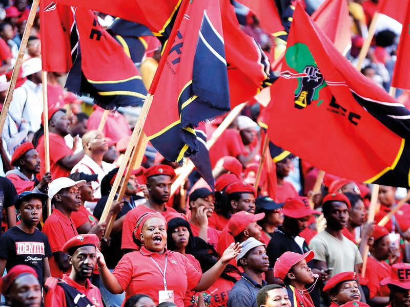 Supporters of the Economic Freedom Fighters