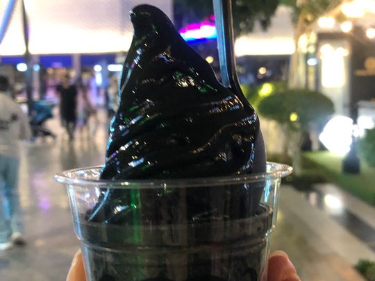 Black ice cream in Dubai 