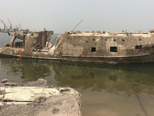 Abu Dhabi shipwreck 