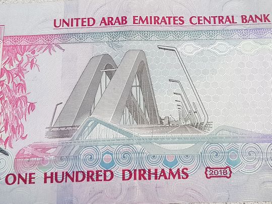 The Dh100 bank note