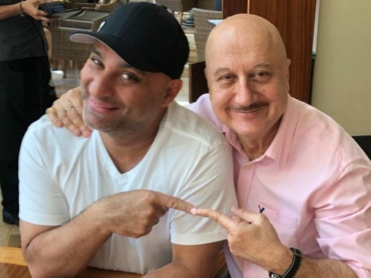 tab  Anupam Kher with Russell Peter instagram-1559468173696