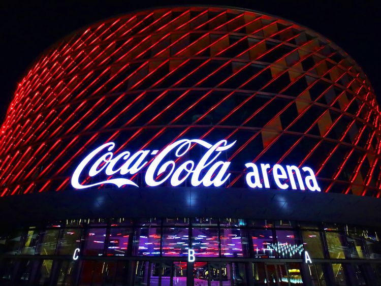 Iconic Coca Cola sign put up on Dubai's new live entertainment arena