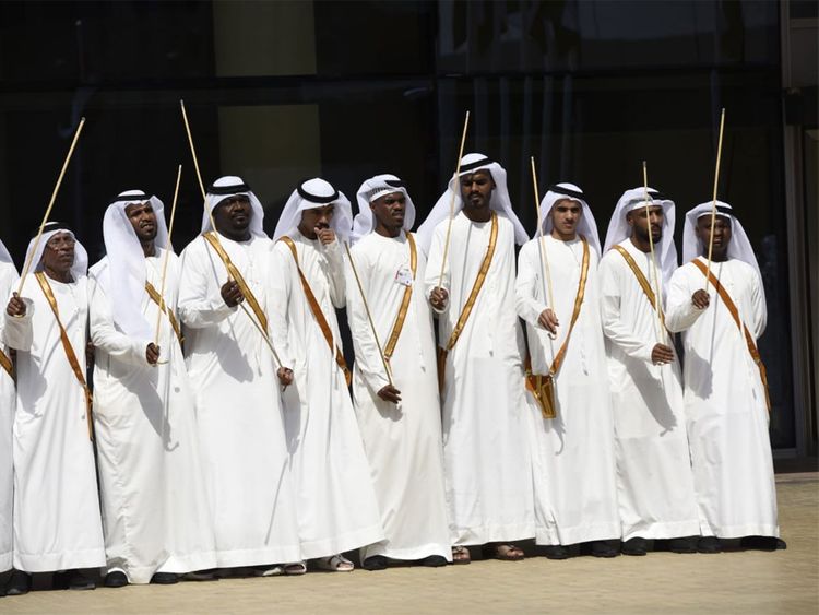 Traditional Emirati music band 