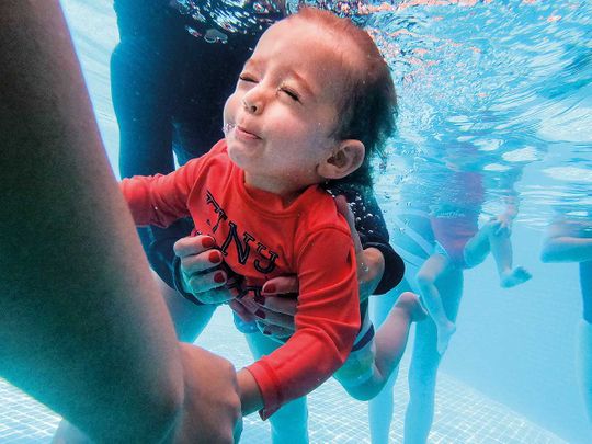 Child safety in pools: Babies learn to be water aware in UAE | Uae ...