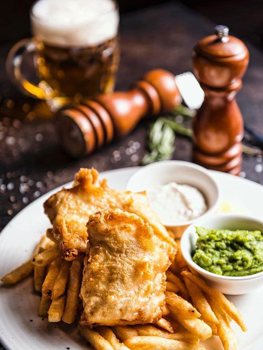 Fish and Chips at Rose and Crowne