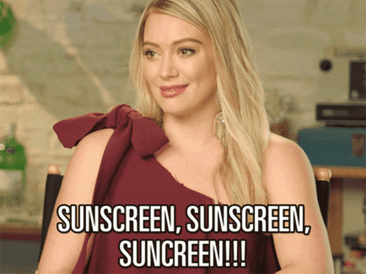 Wear sunscreen gif