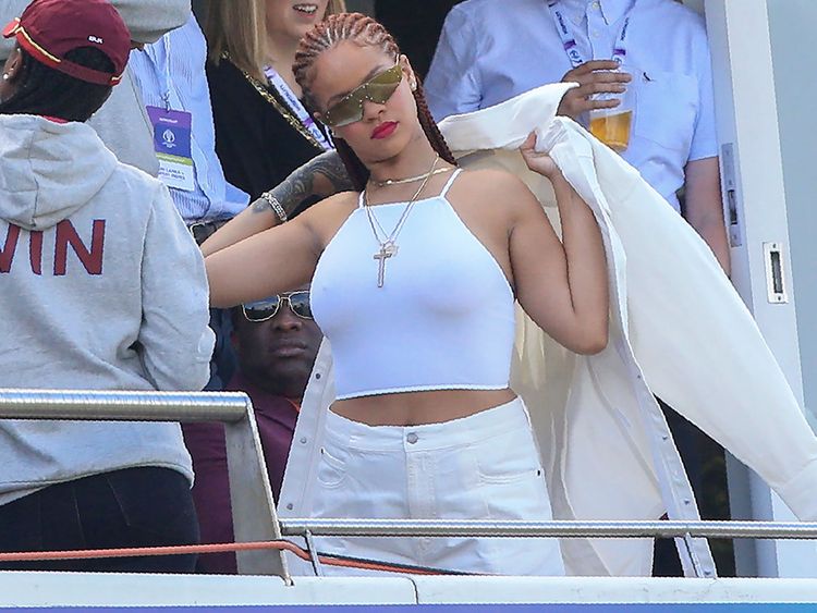 Rihanna Sprinkles Stardust At Cricket World Cup Visits West.