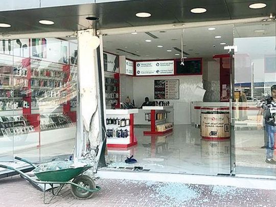 Shop window smashed in Umm Al Quwain