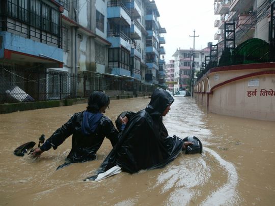 Floods Landslides Leave Scores Dead Across Nepal India Asia Gulf News