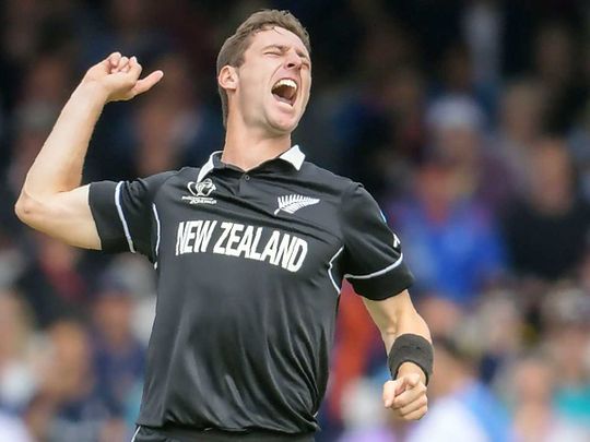 New Zealand's Matt Henry celebrates