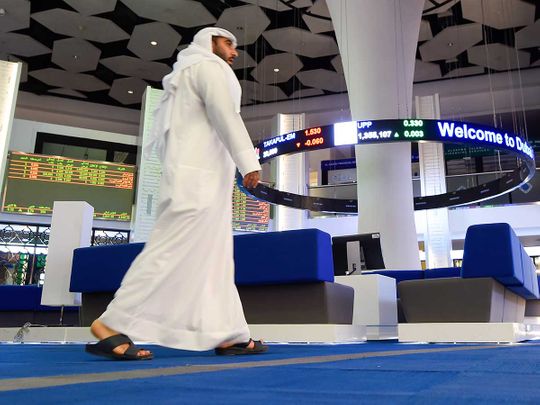 A view of the Dubai Financial Market (DFM)