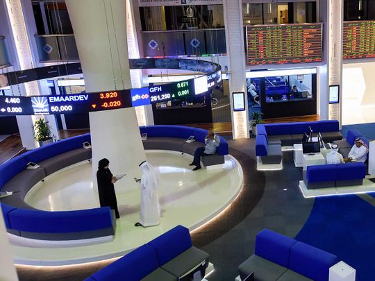 Traders at Dubai Financial Market (DFM)