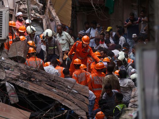 Mumbai, India, building collapse