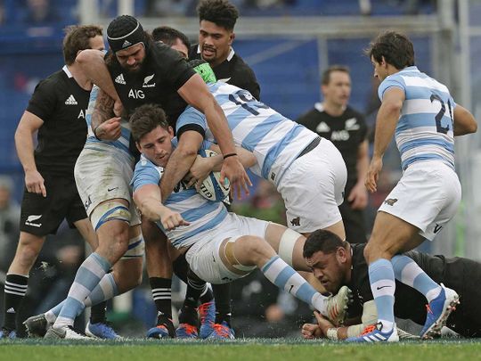 Argentina's Los Pumas flanker Tomas Lezana