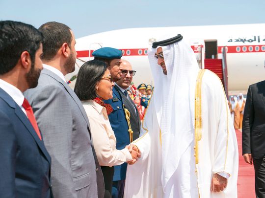 Sheikh Mohammed Bin Zayed arrives at Beijing Capital International Airport 02121