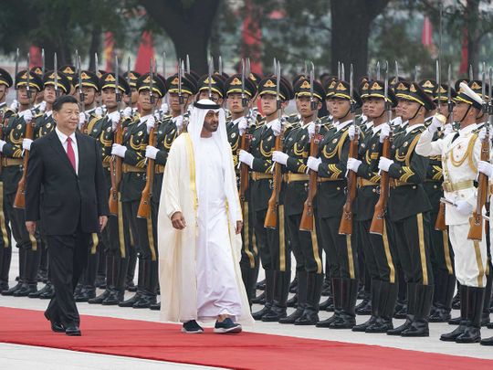 Sheikh Mohammed Bin Zayed Al Nahyan and Xi Jinping