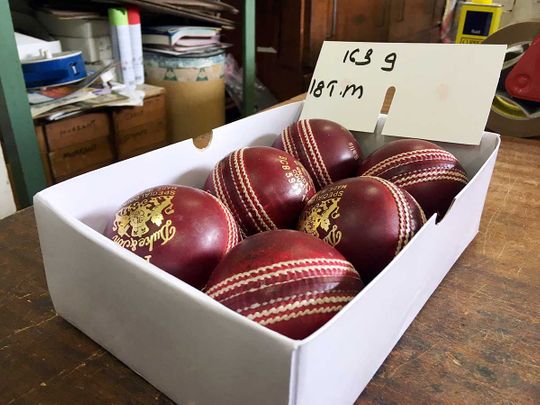 A box of freshly polished Dukes balls
