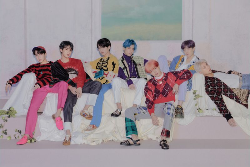 BTS - left to right -J-Hope, Jin, Jungkook, V, Jimin, Suga and RM-1565015781514