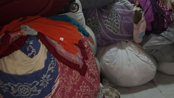 Seized used clothes in Sharjah