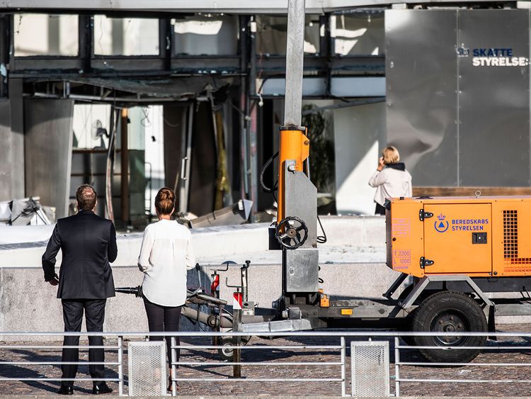 Explosion At Danish Tax Office - 