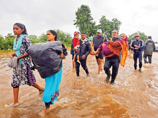 Scores dead, thousands evacuated as flood, rains hit Indian states of Karnataka, Kerala, Maharashtra