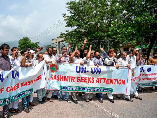 Protest Kashmir UNSC