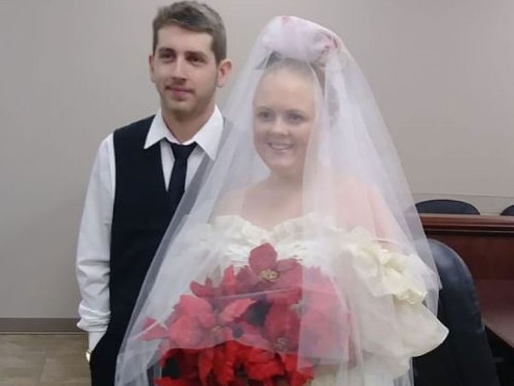 Image result for Rhiannon Boudreaux, 20, and Harley Morgan, 19, were leaving their wedding ceremony Friday when the unthinkable