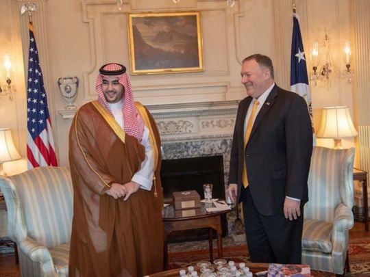 REG 190829 Prince Khalid Bin Salman meeting Mike Pompeo in Washington-1567064259959