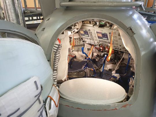 What the Soyuz Descent Capsule looks like from inside.