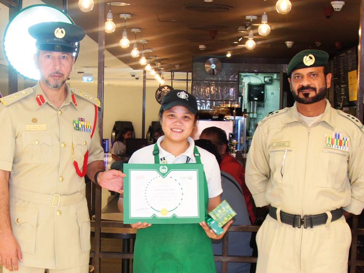 Image result for Filipina Starbucks worker in Dubai Mall honoured for her honesty