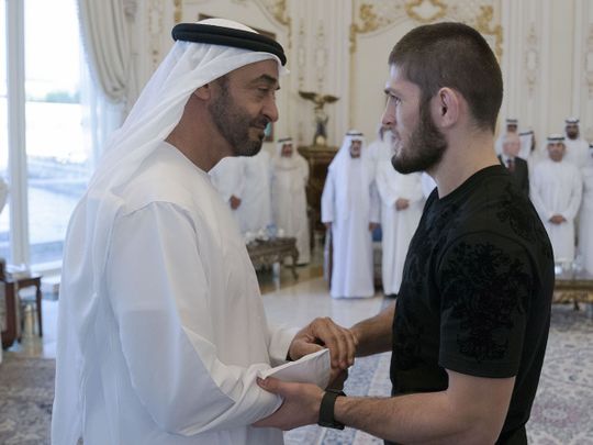 Sheikh Mohamed Bin Zayed receives UFC champion Khabib Nurmagomedov 021