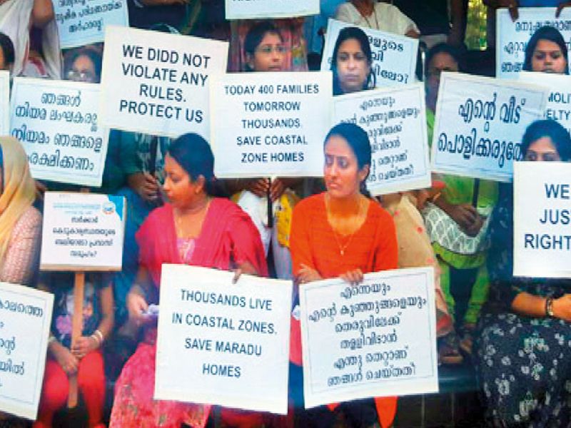 Maradu-holyfaith-residents-protest-(Read-Only)