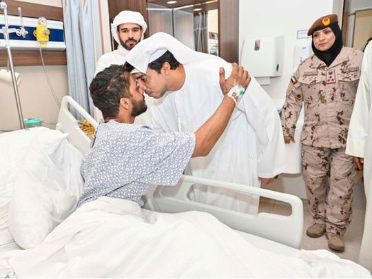 Shaikh Mansour Bin Zayed Al Nahyan hospital visit -012