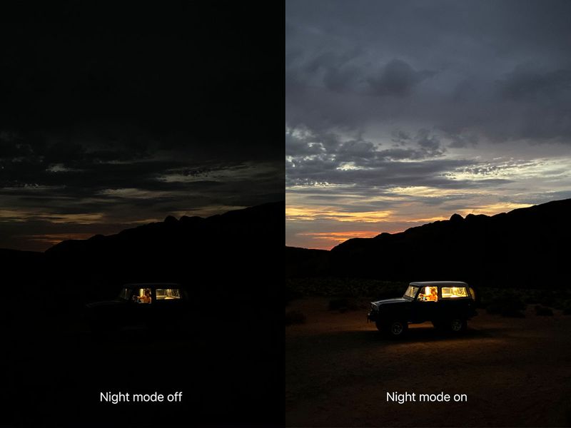 The new triple-camera system offers major advancements in photography, including Night mode.