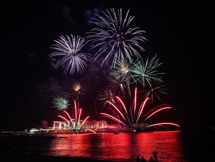 Fireworks at The Beach in Jumeirah Beach Residence